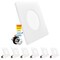 Luxrite 3-4 Inch Square LED Flush Mount & Recessed Light 5CCT 650LM Dimmable J-Box or 4 Recessed Can, 6PK LR24980 LR24981-6PK - alternate 1